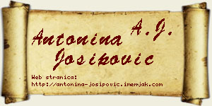 Antonina Josipović vizit kartica